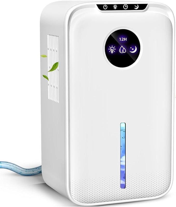 Dehumidifiers(88OZ) for Home Small Dehumidifier With Drain Hose Timer (8-12-24H) Ultra-Quiet with Sleep Mode Auto Shut Off for Bedroom Bathroom Basement Kitchen RV Closet（850.0Sq.ft)