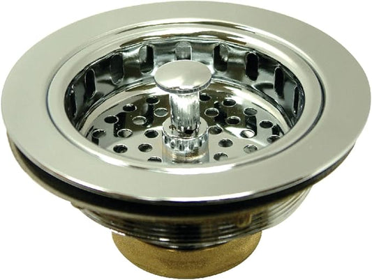 Kingston Brass KBS1001 Kitchen Sink Basket Strainer, Polished Chrome