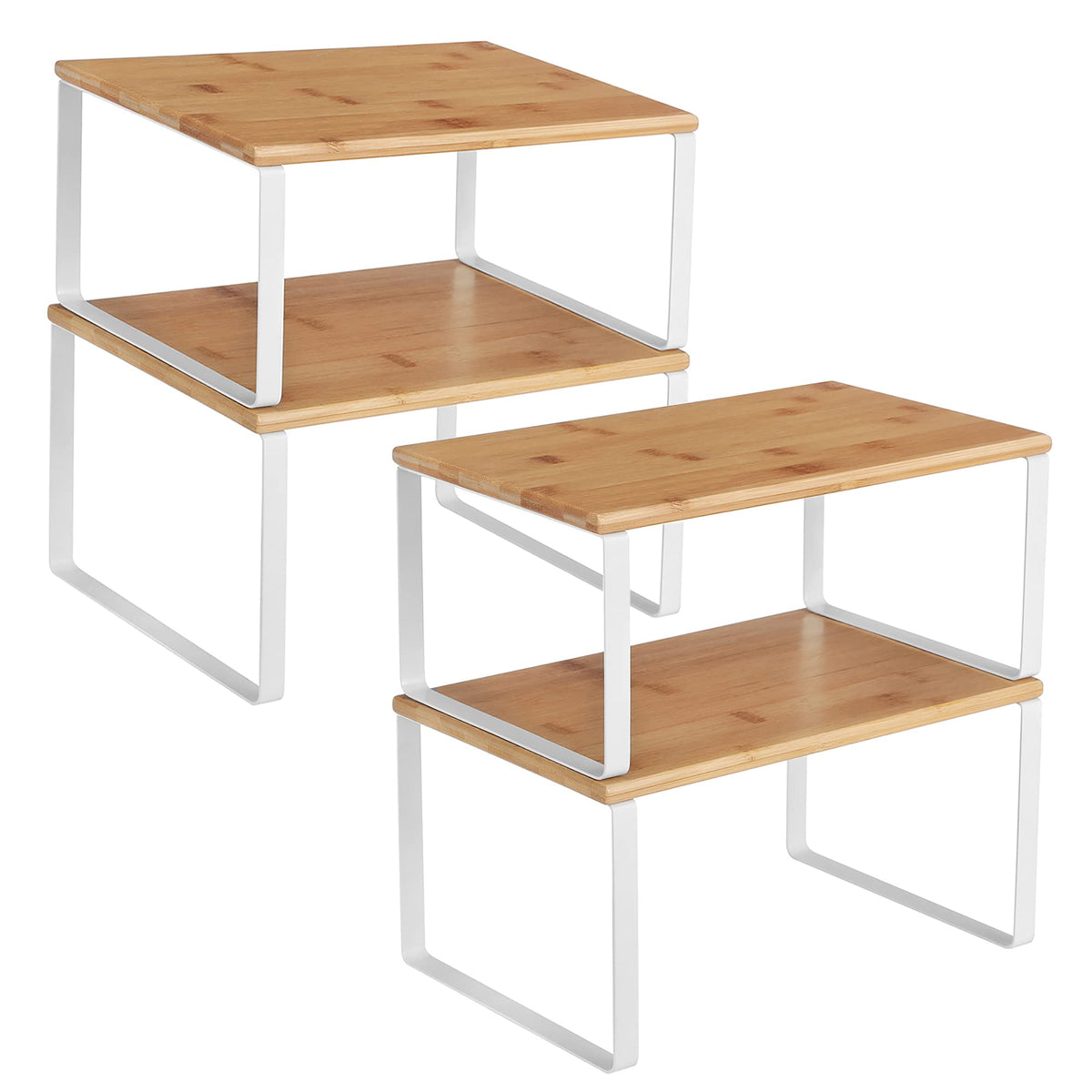 SONGMICS Cabinet Organizer Shelf, Set of 4 Spice Rack - Image 1