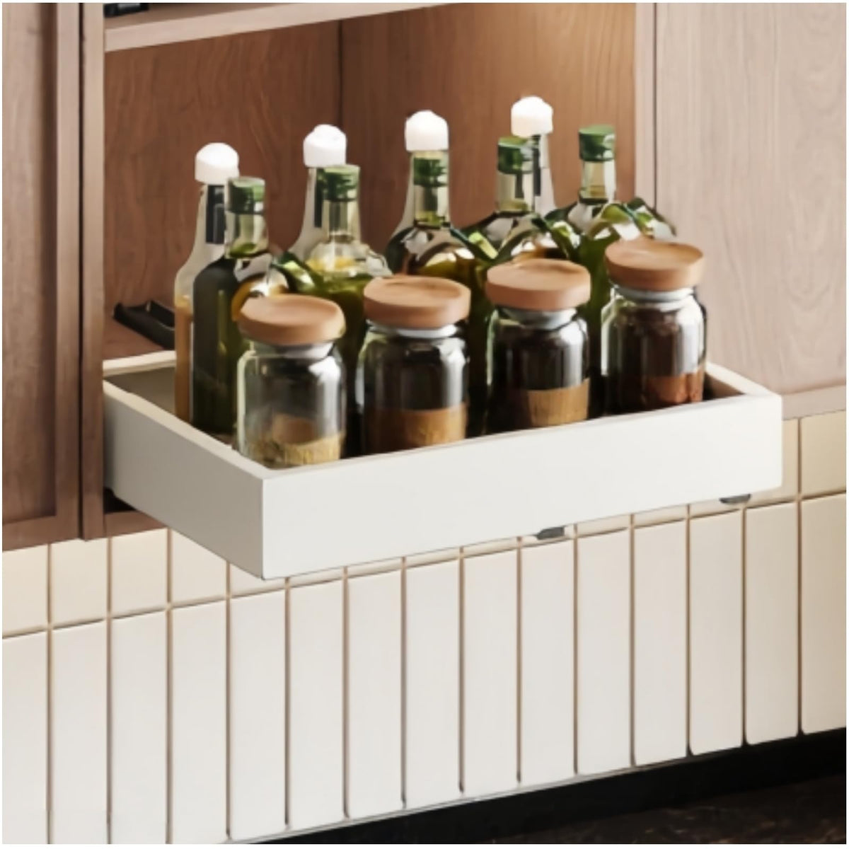 Fokyfok Pull out Cabinet Organizer Expandable,Upper Cabinet - Image 1