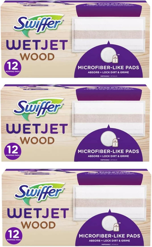 Swiffer WetJet Wood Mopping Pad Refill - 12ct (Pack of 3)