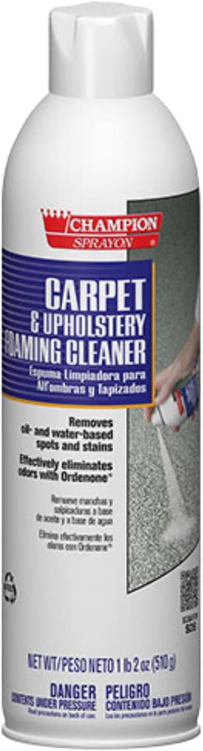 Champion Sprayon Carpet & Upholstery Foaming Cleaner net 18 oz. 1 Count