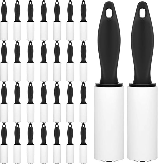 30 Pack Mini Lint Rollers, Travel Size Lint Removers with 900 Sheets, Portable Sticky Roller for Clothes, Pet Hair, Furniture, and Car Seats