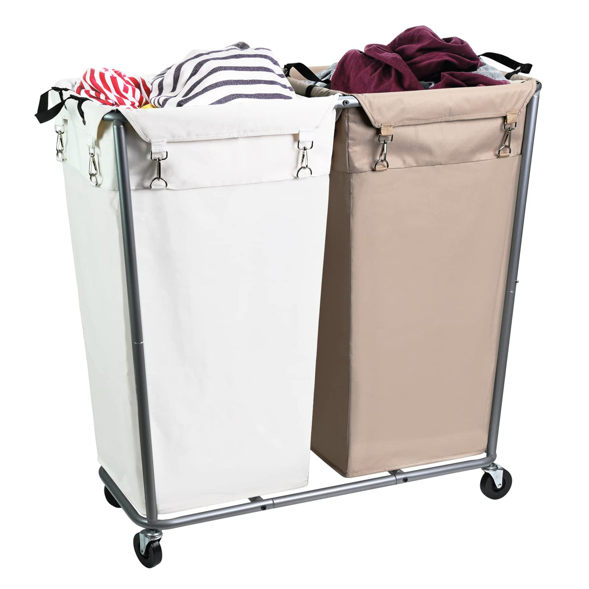 280L Laundry Laundry Hamper 2 Section, Large Laundry - Image 1