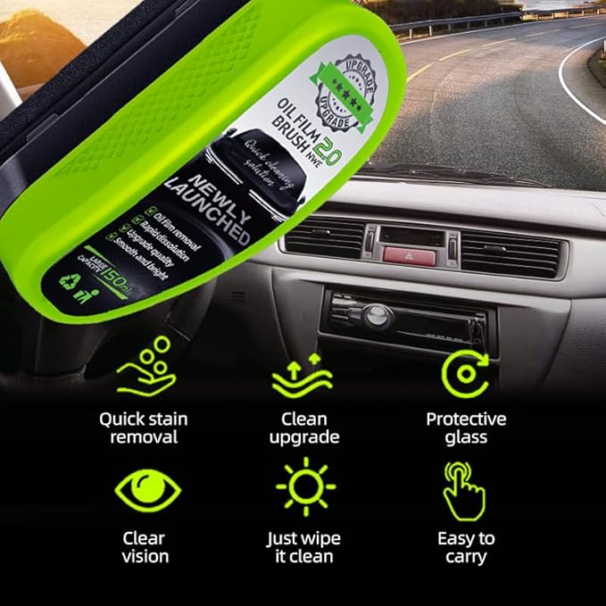 Easywave Clear Vision Glass Cleaner: 2026 New Automotive Glass Oil Film Cleaner for Car Windshield Cleaning Tool with Extra Cleaner, Universal Anti-Rain Fog Cleaning Glass Brush (2)
