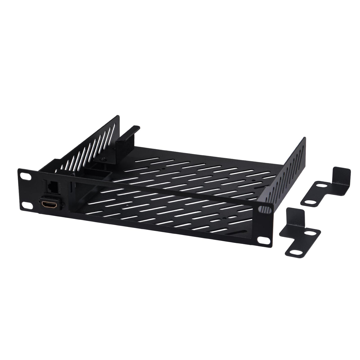 GeeekPi 10inch 1U Mini PC Rack Mount Shelf with RJ45 CAT6 Port & - Image 1