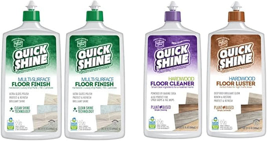 Quick Shine Floor Cleaner, Polish & Protectant Bundle (2 Packs)