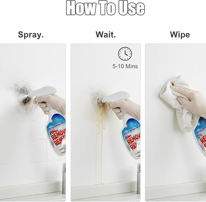 8.46 Fl Oz Highly Effective Removal Spray, Wall Cleaner Spray for Walls, Multi-Surface Cleaning Solution, for Walls, Wood, Tile (2)