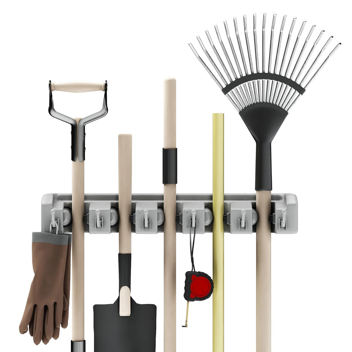 Wall Organizer with Adjustable Slots and Hooks | Home Organization - Image 1