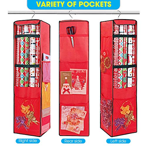 ProPik Hanging Gift Wrap Organizer, Wrapping Paper Storage Bag - Image 3