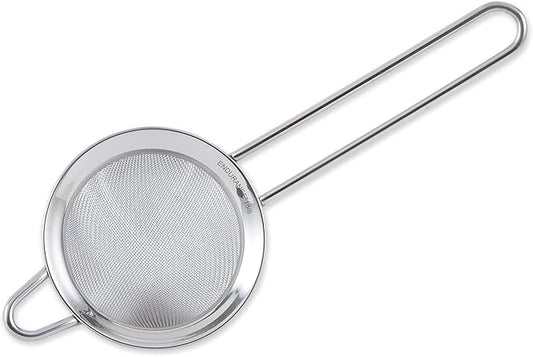 RSVP International Endurance Kitchen Collection, Stainless Steel Fine Mesh Conical Sieve/Colander, Multi-Purpose for Cooking, Baking, Loose Leaf Tea, Bar Strainer Cocktails, 3-Inch