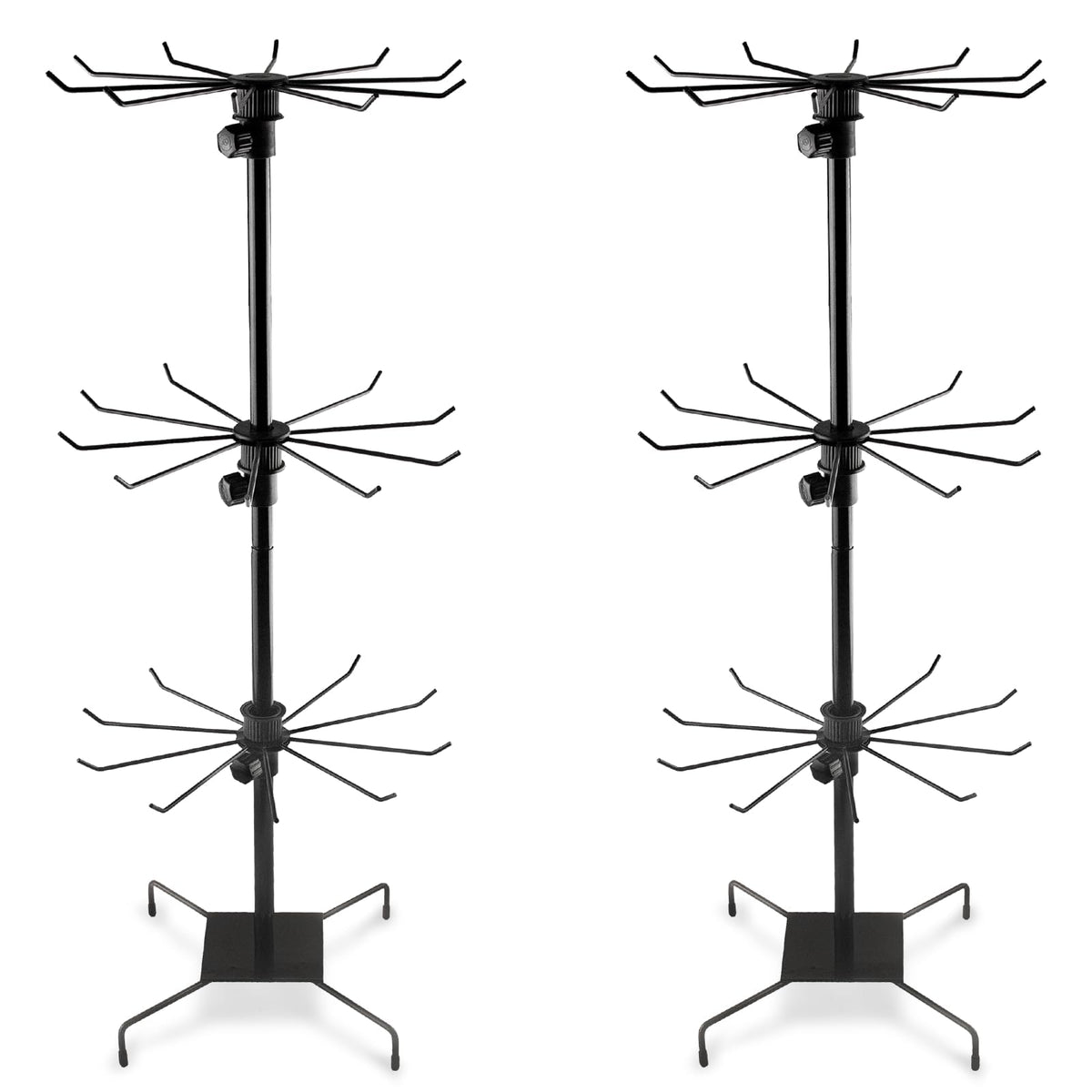 2 Pcs 3 Tires Rotating Display Stand Jewelry Display Rack - Image 1