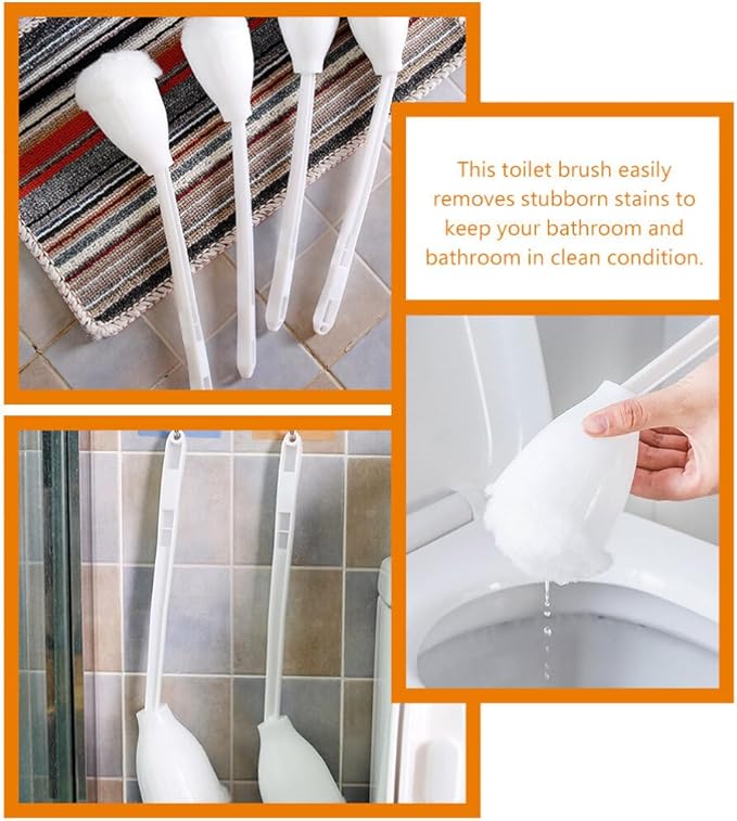 Bathroom Cleaning Brush 15.35 Inch Tub Brush with Ergonomic Handle for Stubborn Stain Removal Toilet Bowl Set of 4