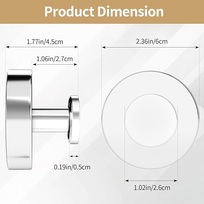 Suction Cup Hooks for Shower, Heavy Duty Towel Hooks for Walls No Damage, Modern Shower Suction Hooks for Kitchen Bathroom Wall, Glass, Mirror, Tile, Hanging Towels Robes, Chrome (4 Pack)