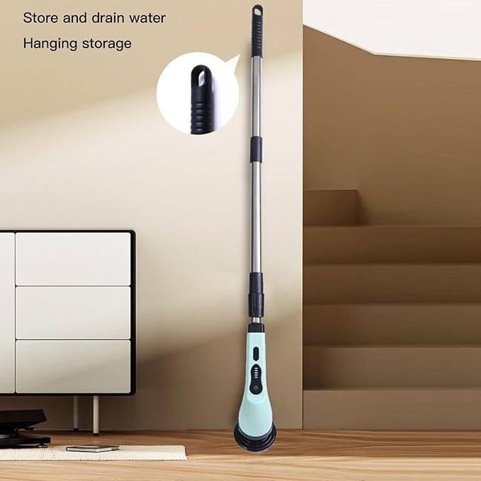 Electric Spin Scrubber, Waterproofing Cordless Cleanings Brush Scrubber for Home, 9 Replaceable Brush Heads for Bathroom Shower Bathtub Glass Car for Bathtub Window