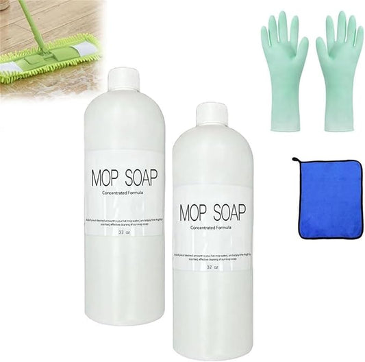 Mop Soap for Floor Cleaning, Highly Scented Brazilian Waves Floor Cleaner, 120ml Multisurface Bathroom & Kitchen Cleaner for Bathroom, Kitchen, Tile, Hardwood & Laminate Surfaces (1, 2Pcs)