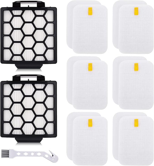 Replacement Filter for Shark Navigator Zero-M Pet Pro ZU102 ZU60 ZU62 ZU62C ZU55 NV150 NV150C NV151 NV251 Rotator Pet NV255 Upright Vacuum, 2 + 6 Foam Felt Filters, Part # 1238FT60 & 1239FT60