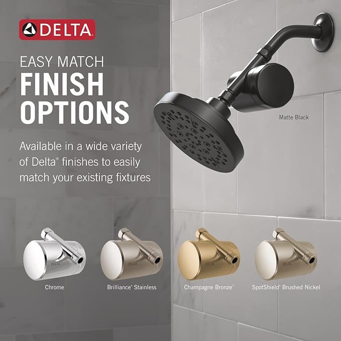 Delta Faucet Clarifi Standard Shower Filter Attachment with Filter, Shower Water Filter, Shower Head Filter, Chrome 7SF100