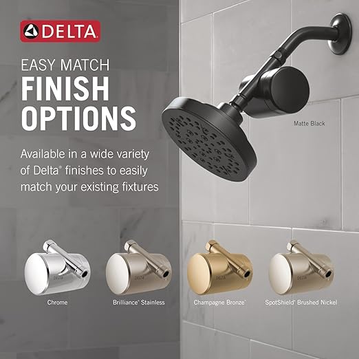 Delta Faucet Clarifi Standard Shower Filter Attachment Gold with Additional Filter Cartridge