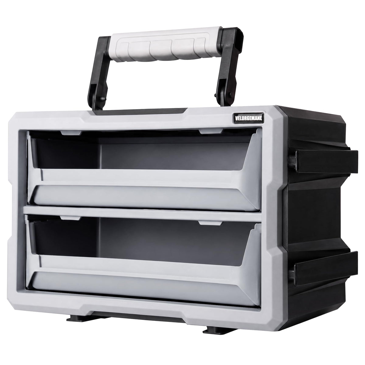 Modular Stackable Storage Organizer, 2 Bin Interlocking - Image 1