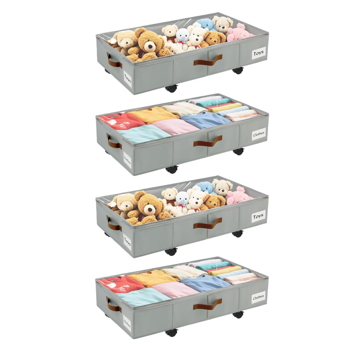 Under Bed Storage with Wheels, Dorm Room Organizer | Home Organization - Image 1