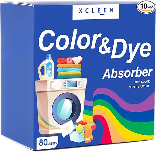 Color Absorber Laundry Sheets 80 Count, Dye Catcher to Prevent Clothes from Smearing, Fragrance Free Color Trapping Sheets for Home School or Apartment