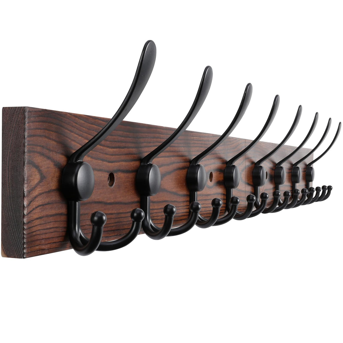 Kuhome 32.2'' Large Coat Rack Wall Mount Coat Hooks Coat - Image 1
