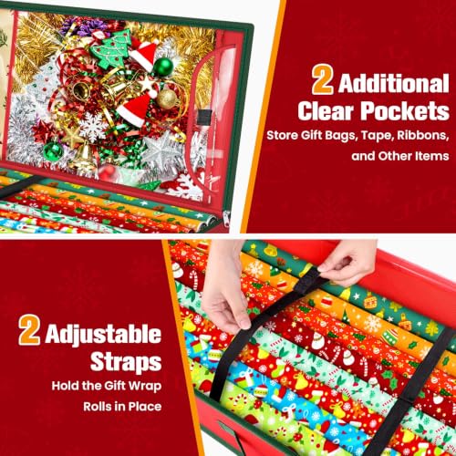 Wrapping Paper Organizer Storage, Christmas Wrapping Paper - Image 5