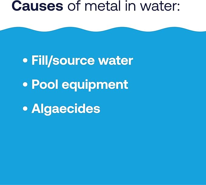 HTH 67218 Swimming Pool Care Metal, Stain & Scale Control - Prevents Metal Staining and Scale Build Up, Removes Fresh Metal & Copper Stains, Compatible with All Swimming Pools, 32oz
