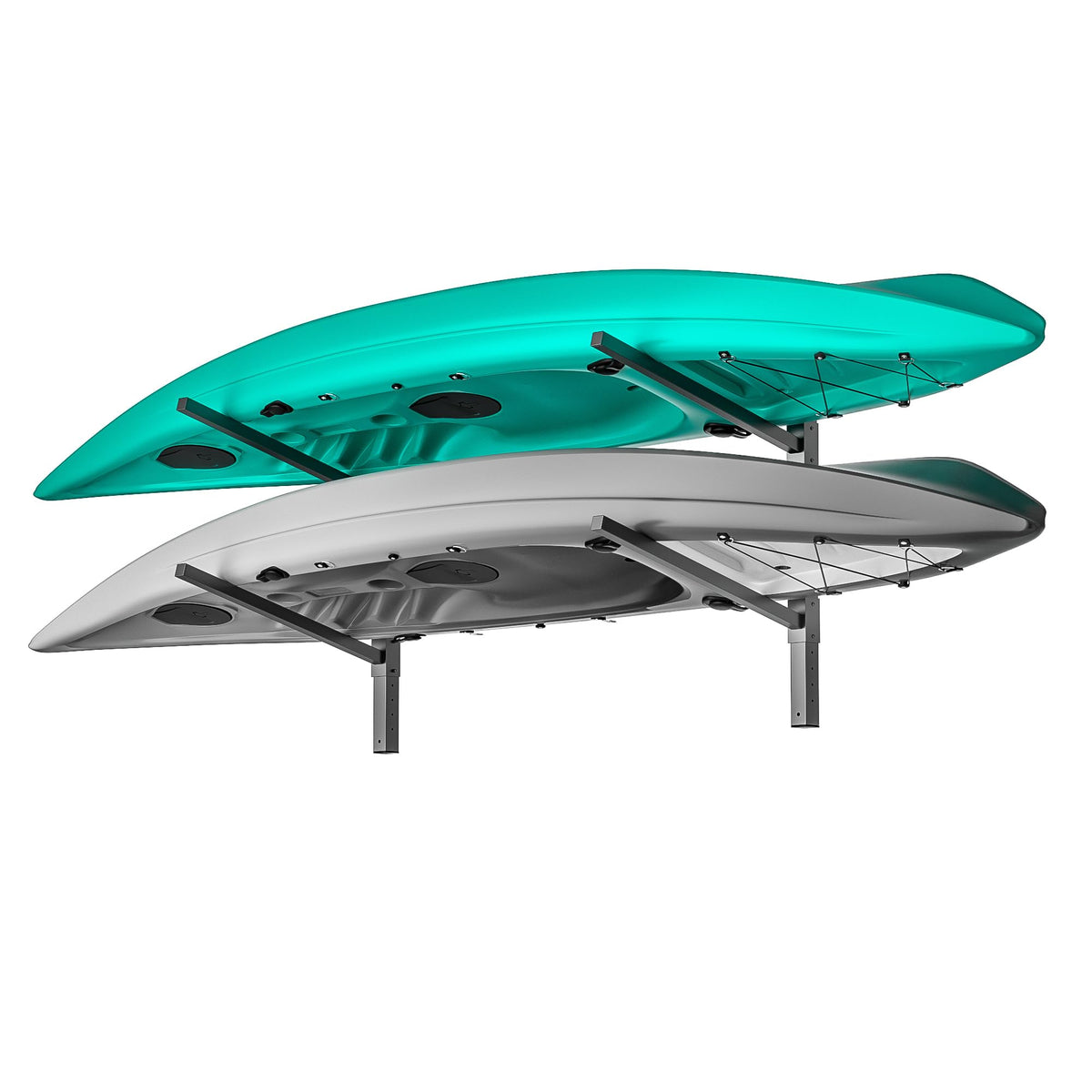 Wall Mounted Kayak Storage Rack, Adjustable Holder for 2 Kayaks - Image 1