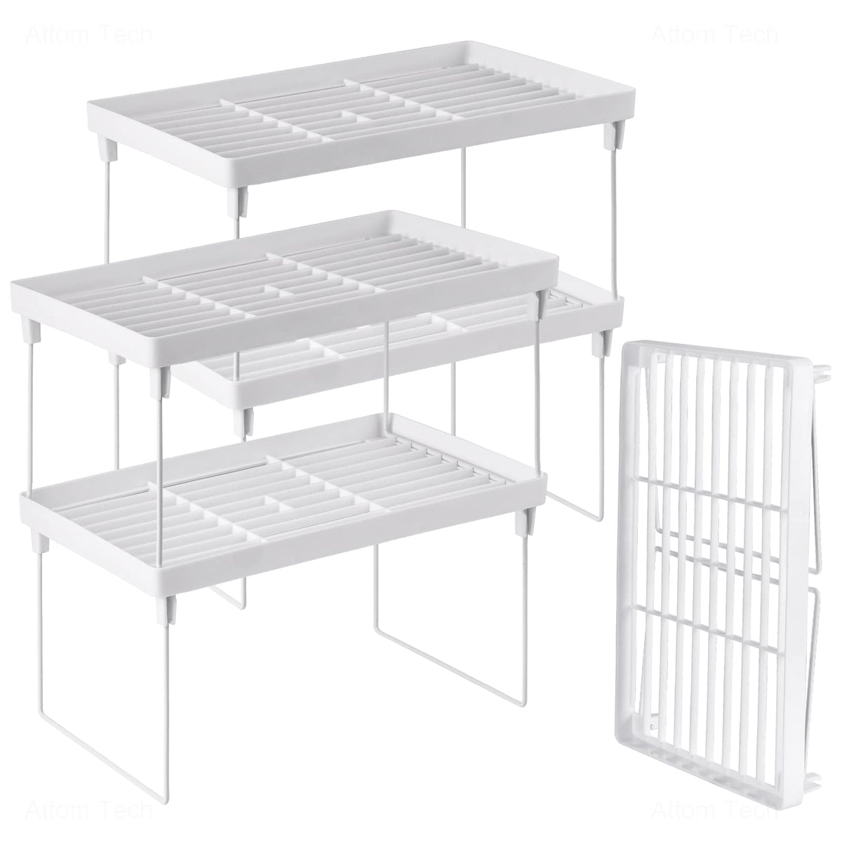NiHome 4-Pack Stackable Plastic Kitchen Storage Shel | All Products - Image 1