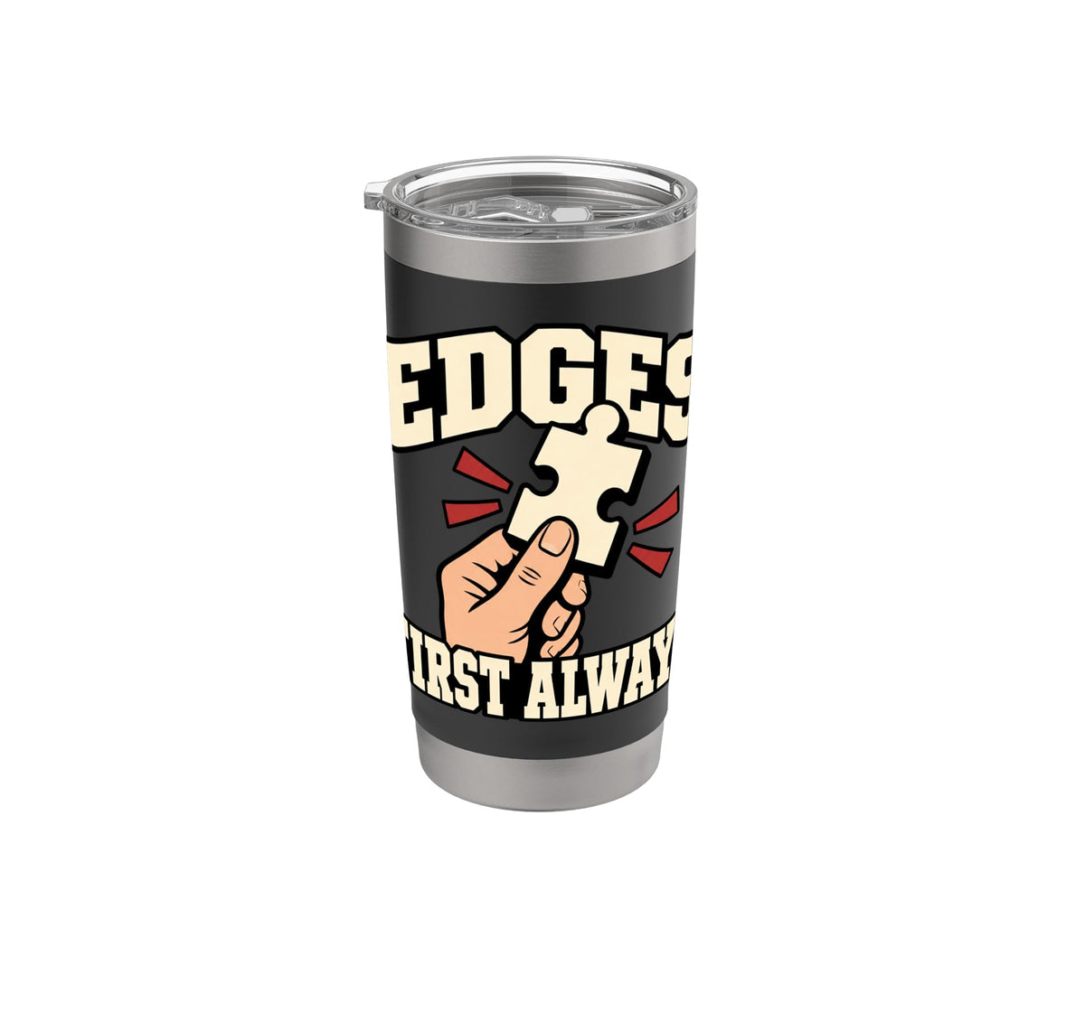 Jigsaw Puzzle Edges First Always Hobby Fan Pieces Funny Stainless - Image 1