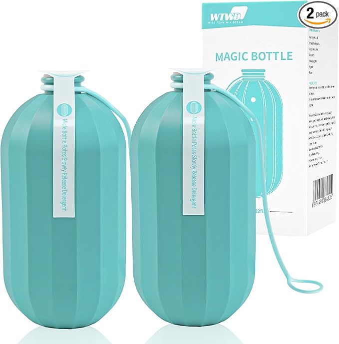 2Pcs WTWD Automatic Toilet Bowl Cleaner with Easy-Grip Hook, Prevents Hard Water Stains, Reduce Scrubbing, Toilet Tank Cleaner, Magic Bottle Design for Stain-Free Hands, Septic Safe