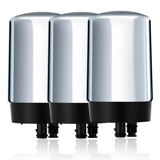Water Filter Replacement - Compatible with Brita Faucet Filters, Pack of 3 - Fits All Brita Tap Water Filters, LTF-003S