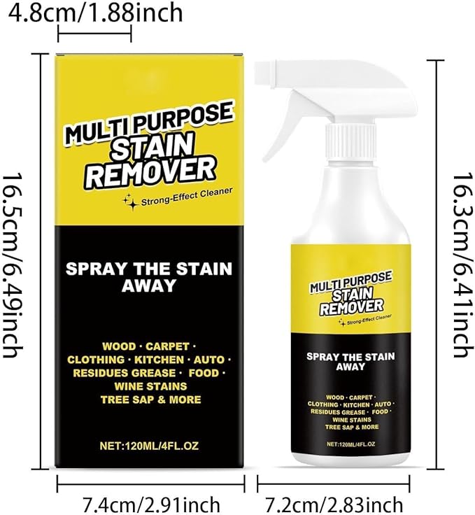 Power Spray，Multi-Purpose Stain Remover, Heavy-Duty All-Surface Cleaner Quick-Acting Formula Removes Water Stains Yellowing & Stubborn Residues