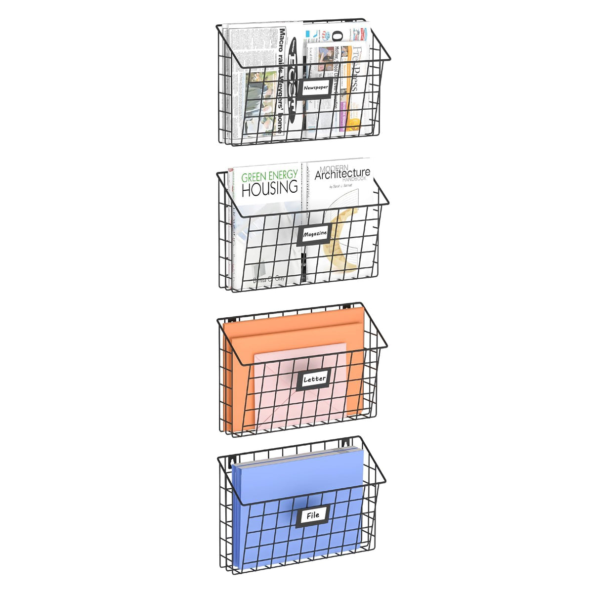 X-cosrack 4-Tier Hanging Wall File Holder Vertical W | All Products - Image 1