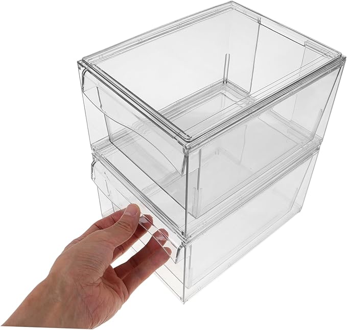2pcs Detachable Acrylic Drawer Space-saving Makeup Organizer for Bathroom and Desktop Storage for Organizing Accessories and Essentials