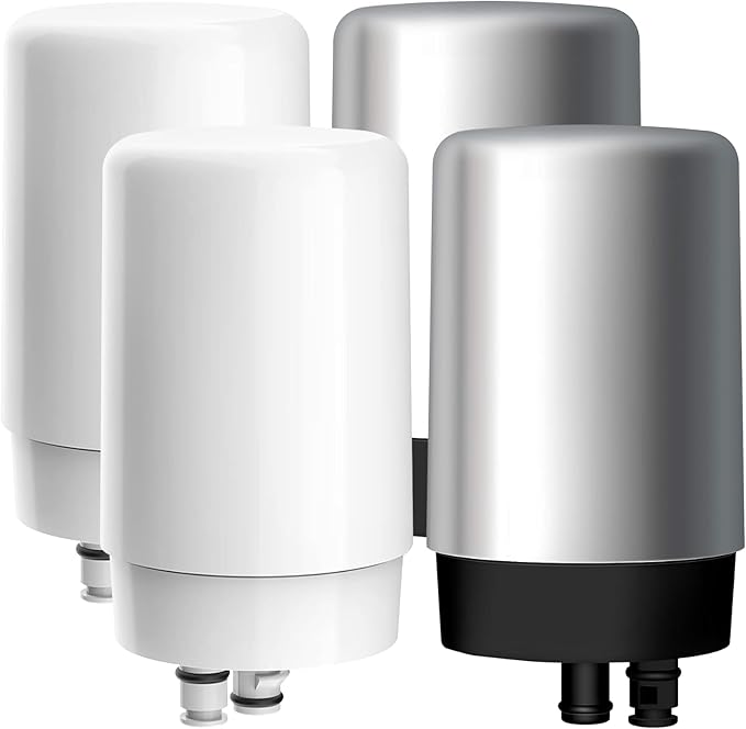 Waterdrop Faucet Filter Replacement for Brita® 36311 On Tap Water Filtration System Replacement Filters (Pack of 2) & Chrome(Pack of 2)