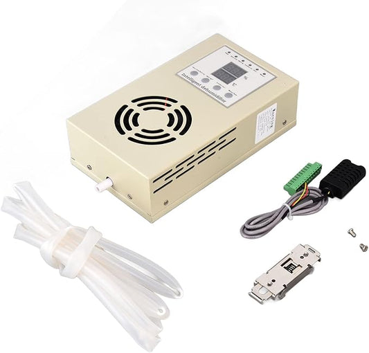Closet Dehumidifier, Drainage Fully Functional Dehumidifier Controller Fan Type, Dehumidification Device with Temperature Probe for Control Cabinets, Furniture