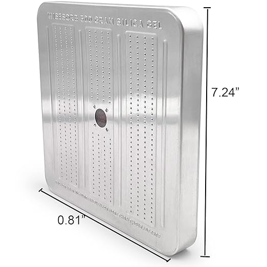 4 Packs 500 Gram Desiccant Canisters, Indicating & Rechargeable Gun Safe Dehumidifier, Portable Desiccant Canister, Silica Gel Moisture Absorber for Storage