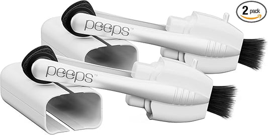 CarbonKlean Peeps Eyeglass Lens Cleaner - Efficient and Durable Carbon Microfiber Technology - Exclusively Used by NASA - 500 Uses (White, 2 Count (Pack of 1))