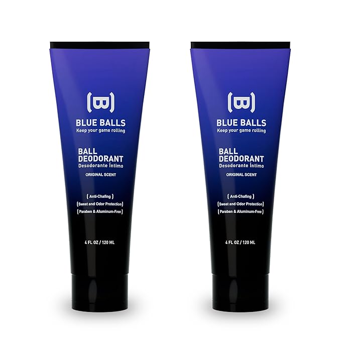 BLUEBALLS - Ball Deodorant for Men - Lotion Anti Chafing for Men - Original Scent - Friction Defense - Sweat Odor & Irritation Care - Men's Grooming & Essentials - Hygiene Products (Pack of 2)