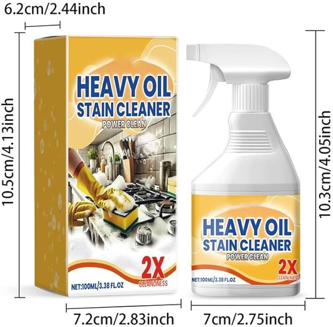 Heavy Duty Degreaser Cleaner Spray, Powerful Clean Kitchen Oil Stains Spray, All Purpose Kitchen Heavy Oil Cleaning Agent, Oil Enemy Foaming Cleaner, for Countertops, Ovens, and Appliances