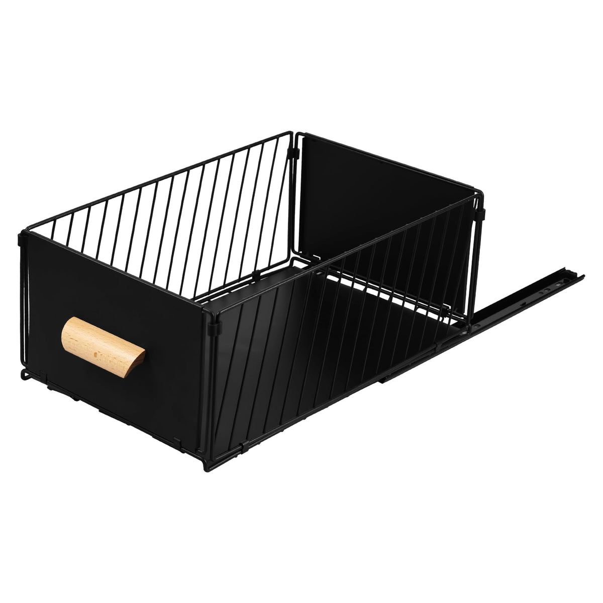 US Pull Out Cabinet Organizer Foldable Metal Slide Out Drawer - Image 1