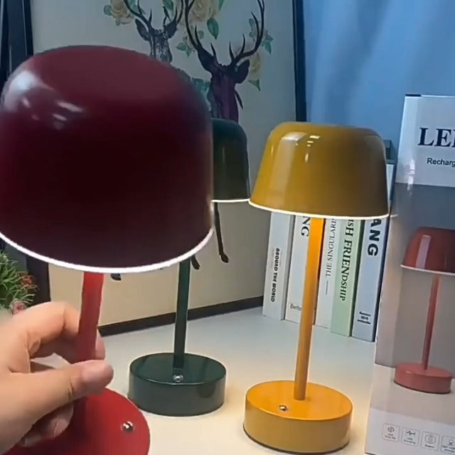 Rechargeable Cordless Mushroom Small Table Lamp with USB Port - Image 8