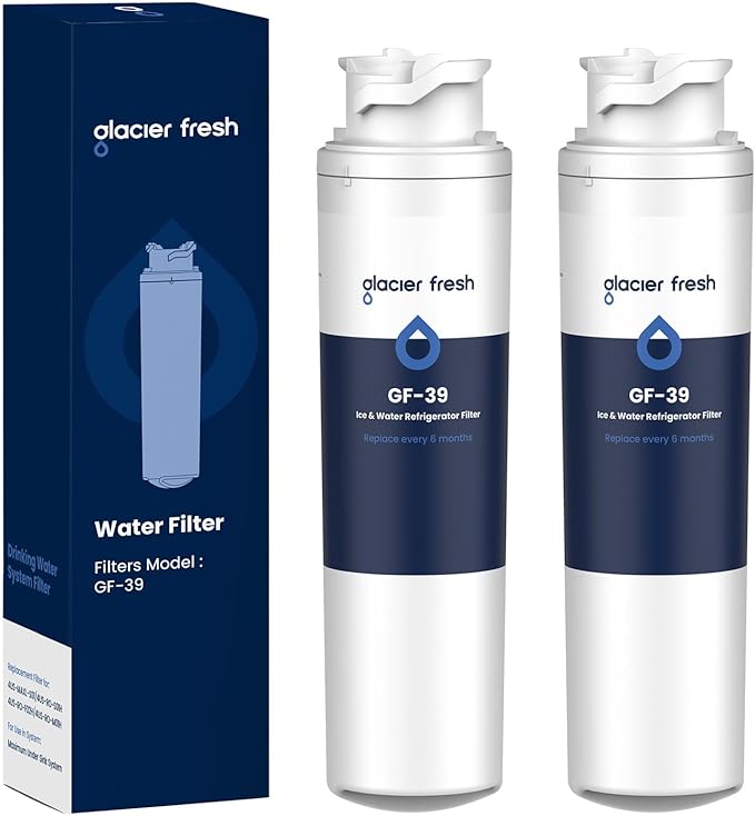 GLACIER FRESH Replacement Filter for Maximum Under Sink System, Compatible with 4US-MAXL-S01 System,2 Packs
