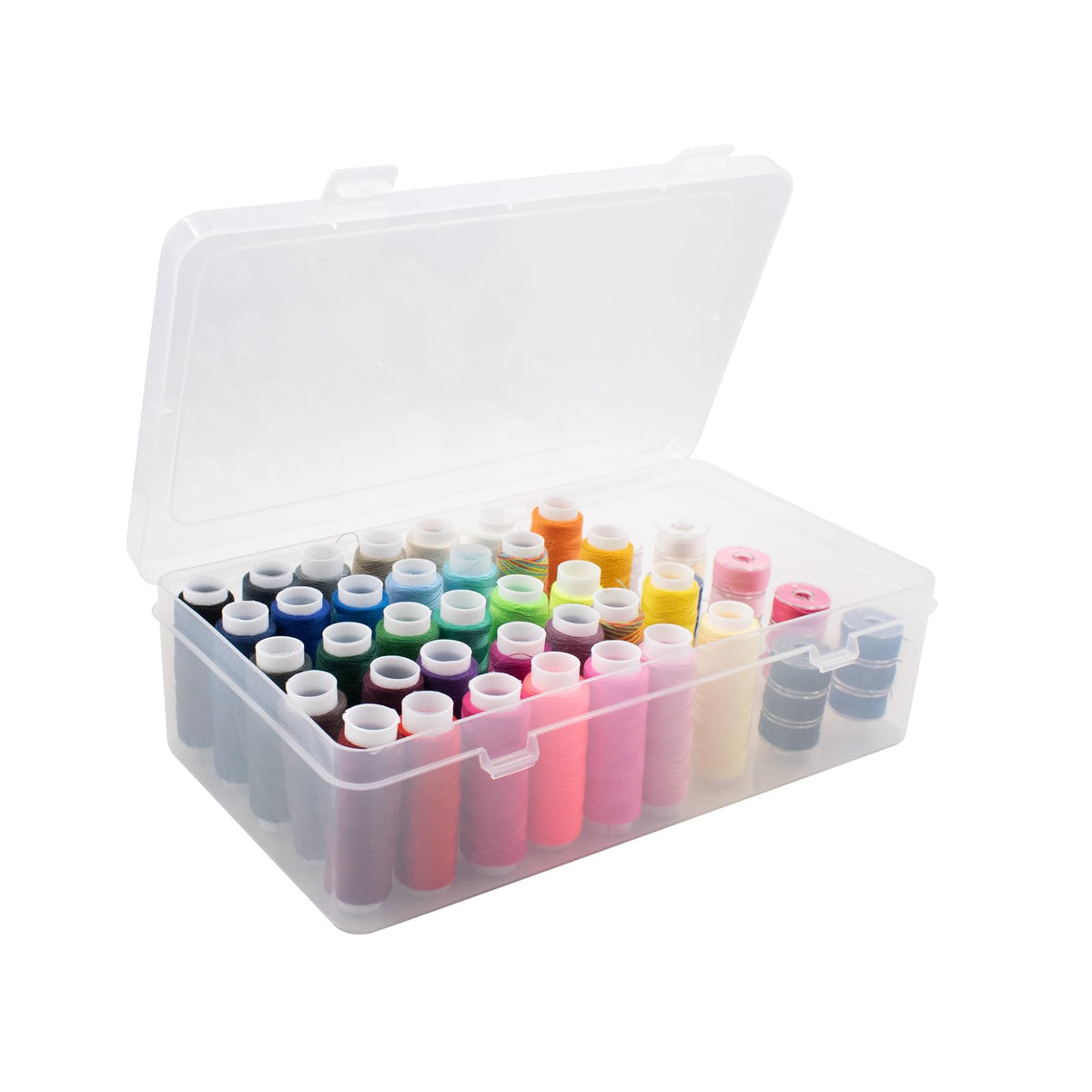 42 Slot Sewing Thread Box with 58 Types of Sewing Threads - Image 1