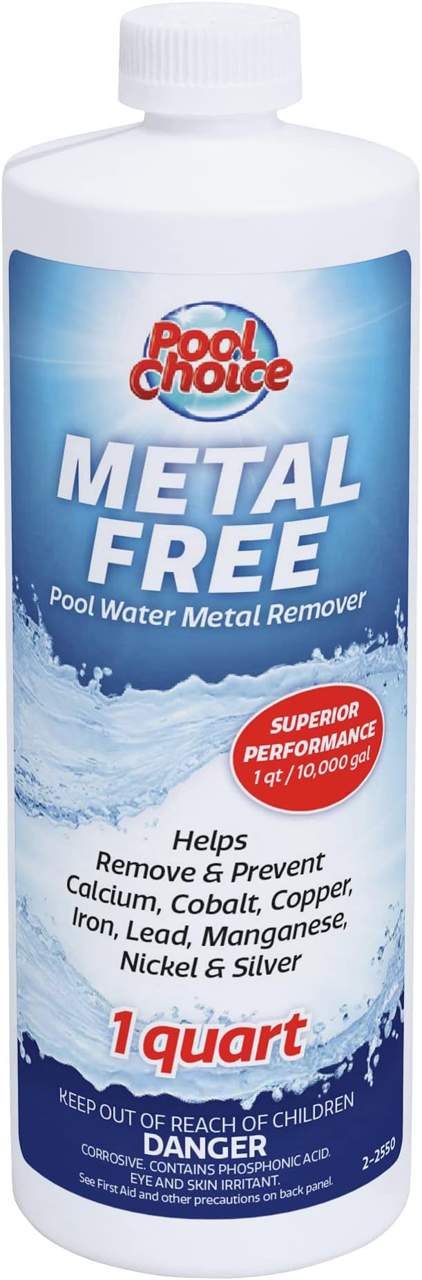 SpaChoice 1-Quart 4-Pack Premium Metal Free Pool Water Metal Remover, Pool Stain Remover, Made in USA