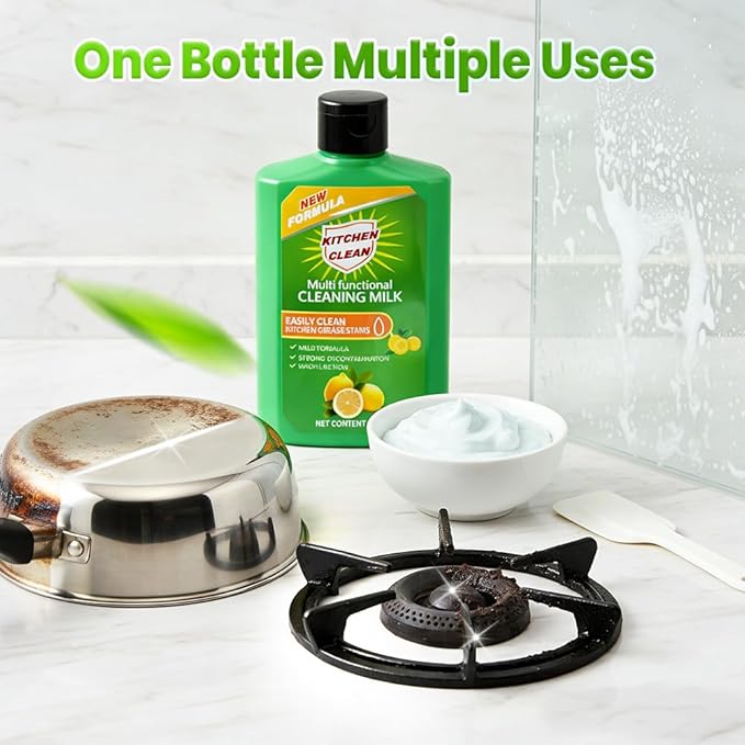 2026 Upgrade Powerful Multifunctional Cleaner, Cleaning Milk House Cleaner, Powerful Concentrated Cleansing Lotion, Multi Functional Effective Cleaning Milk for Household Kitchen and Bathroom (2pcs)