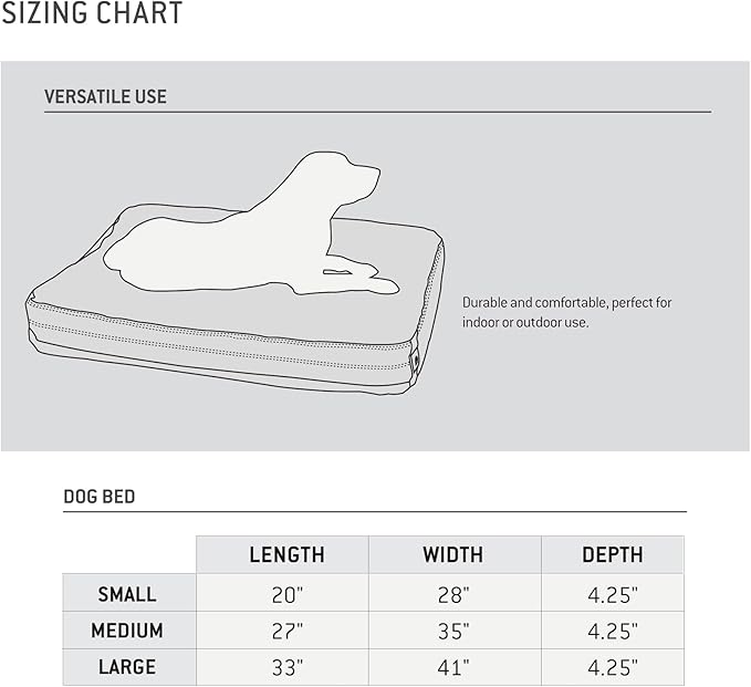 Carhartt Durable Canvas Pet Bed, Water Resistant Firm Duck Dog Bed, Deep Wine, Large